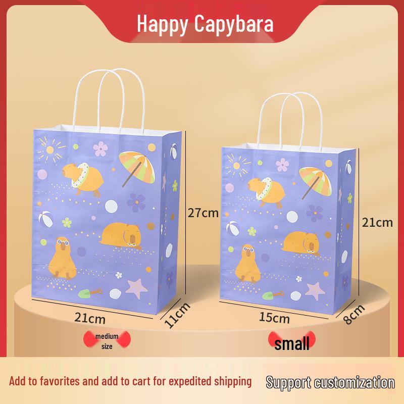 Vibrant Kraft Paper Gift Bag for Children's Day & Teacher's Day – Customizable Handheld Design