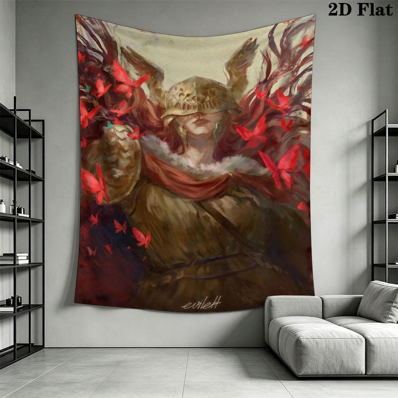 Malenia Blade Wall Hanging Printed Fabric Blanket Decorative Tapestries for Bedroom Living Room Home Decor