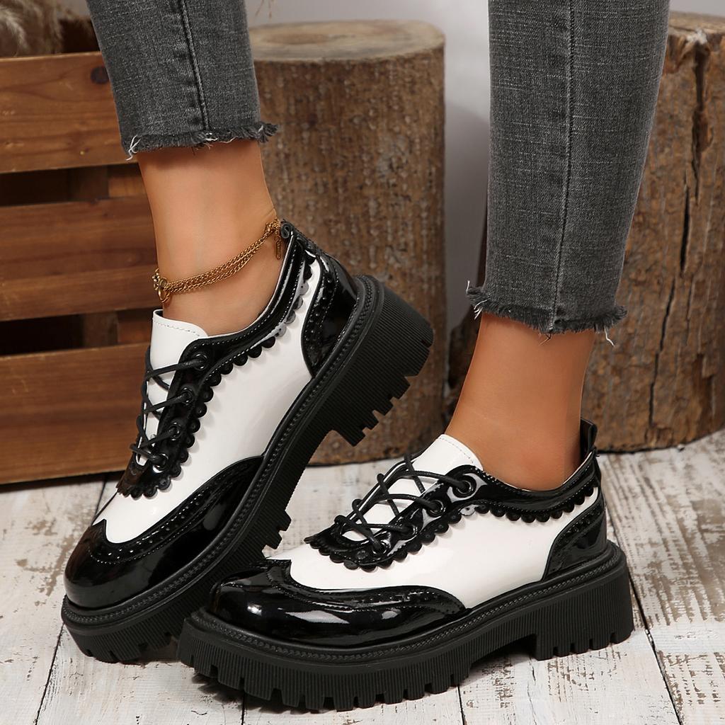 British Style Women Loafers Cross Tied Mixed Color Round Toe Shoes Women Casual Comfortable Sneakers Women Zapatos De Mujer