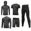 Men's 5-Piece Quick-Dry Sports & Fitness Set: Gym, Running, Basketball - All Seasons