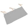 Baby Bed Storage Hanging Bag 2 Pockets Adjustable Strap Infant Bedside Storage Bag for Toy Grey