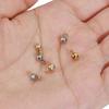 20pcs Stainless Steel Stopper Beads for Earring Necklace Bracelet Jewelry Making DIY Gold Bail Bead Hanger Rings Rubber Beads