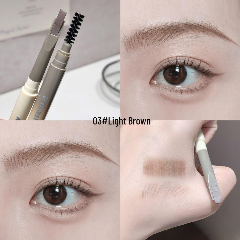 Kakashow Dual-Ended Eyebrow Pencil - Natural, Long-lasting, Waterproof, Sweatproof, Smudge-proof