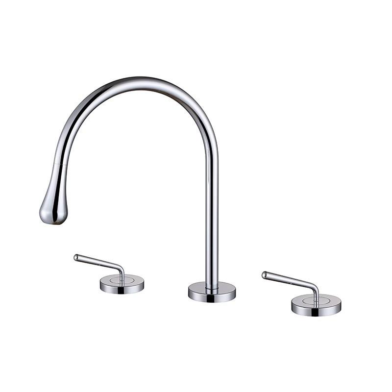 

Brushed Gold Bathroom Faucet Total Brass Black Widespread Basin Faucet Sink Faucets Hot And Cold Waterfall Faucet Water Tap