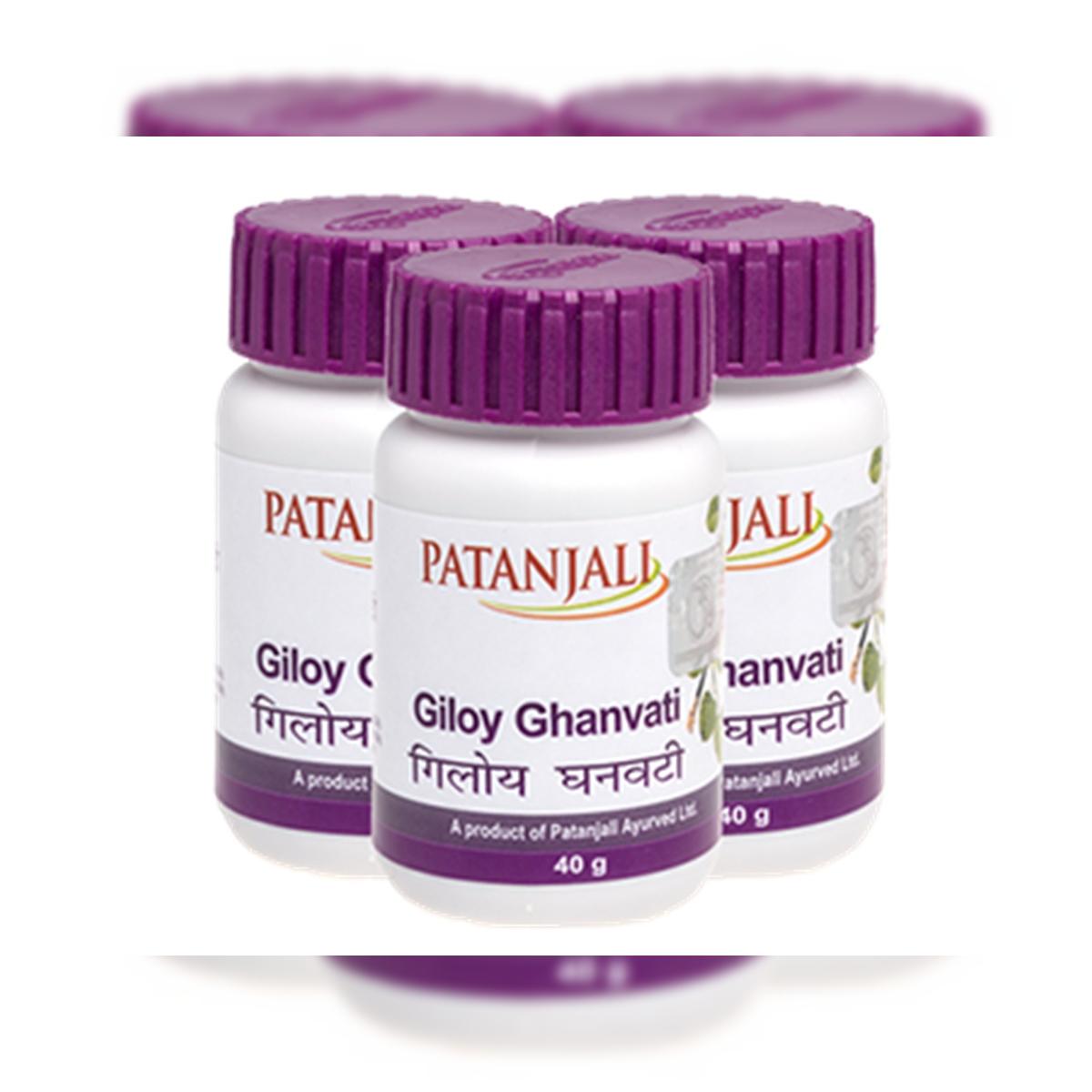 

Patanjali Unflavoured Giloy Ghan Vati Tablet, 60 tablets X Pack of 3