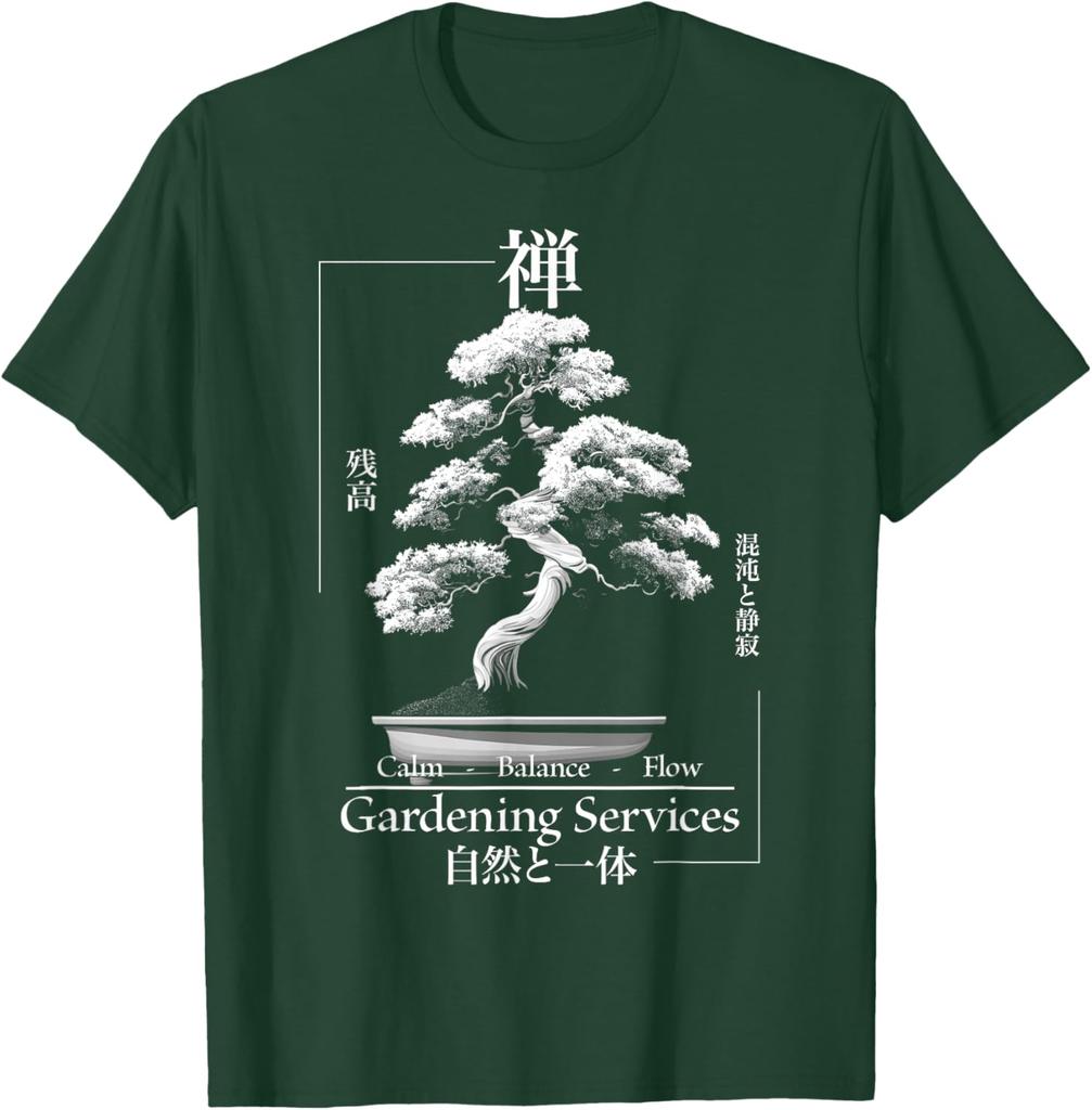 Grafické tričko Zen Bonsai strom Japonská estetika Klid Rovnováha Tok Design Krátký rukáv