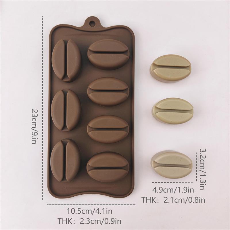 7/55 hohlraum Mini Kaffee Bohnen Schokolade Sugarcraft Candy Silikon Form Form Fondant Kuchen Dekorieren Backen Gebäck Werkzeuge