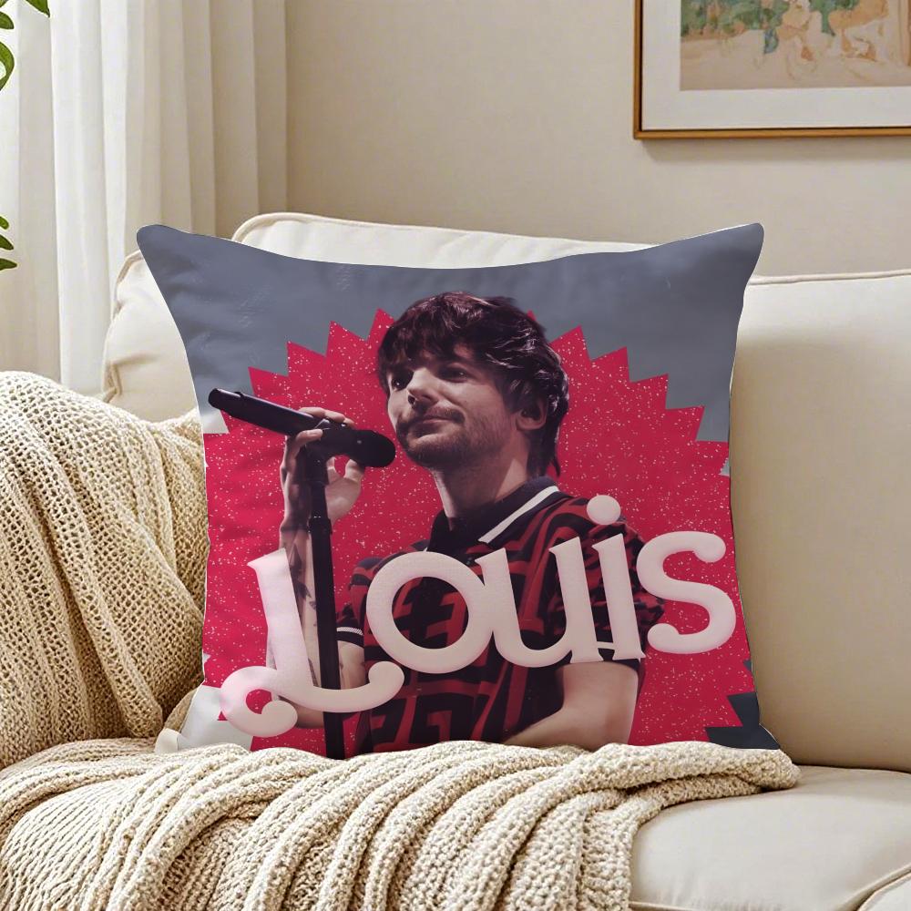 

Pop Singer LLouis TTomlinsons Cushion Cover Linen Pillowcase Soft for Sofa Bed Home Room Decor 30x30cm