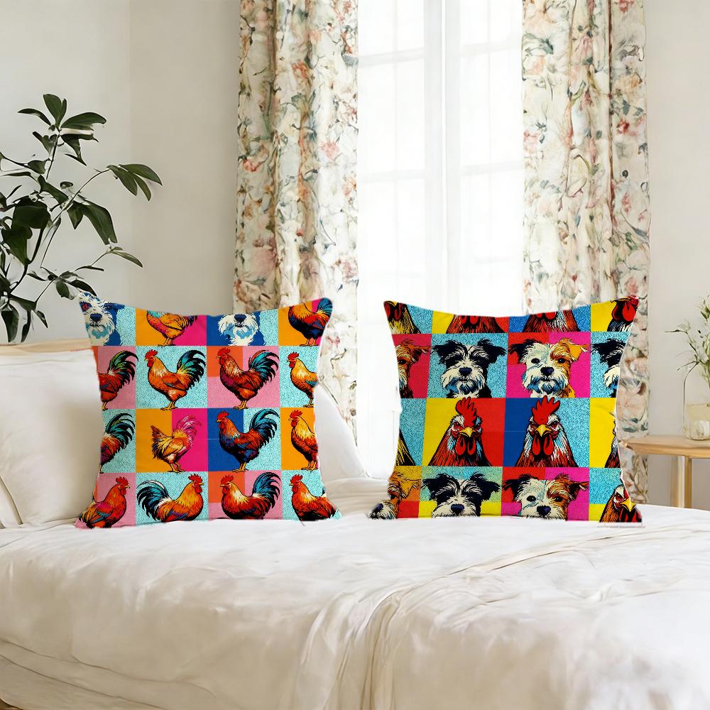 Retro chick print cushion cover For Pillow Printing Sofa Decoration Home Car Room Coffee Shop Office Nordic Simplicity