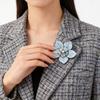 Handmade Shell Brooch Pendant With Dual Layer Design For Fashion Accessories