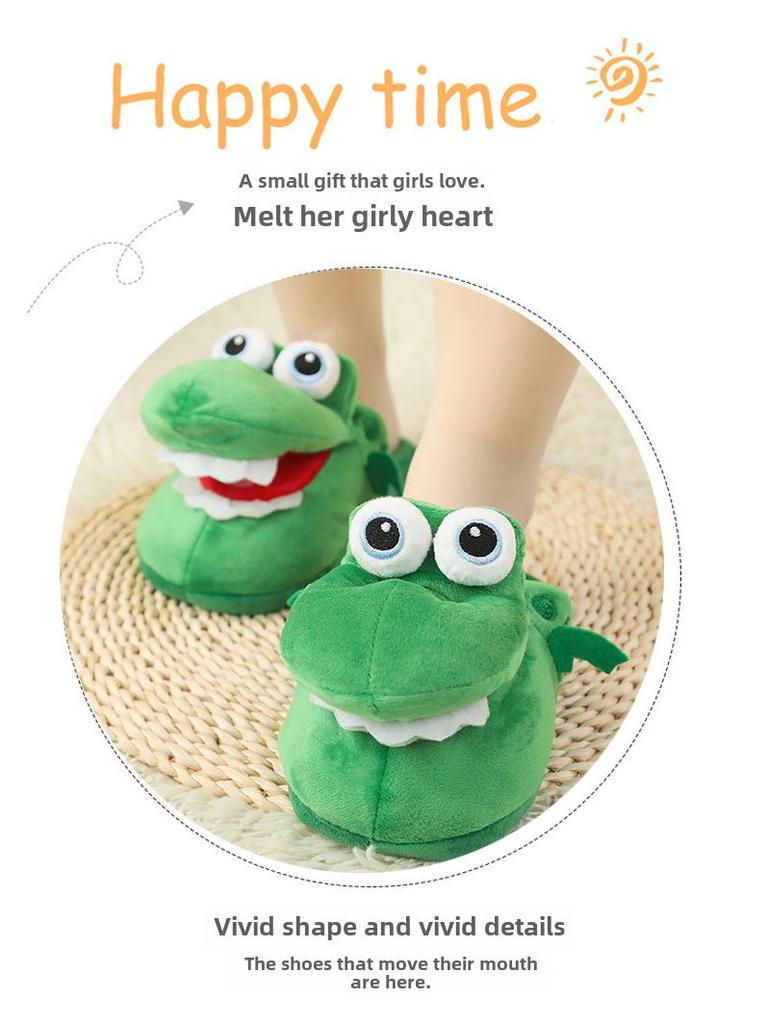 TikTok Style Funny Crocodile Mouth-Opening Fish Slippers - Xiao Di Crocodile Slippers for Dancing