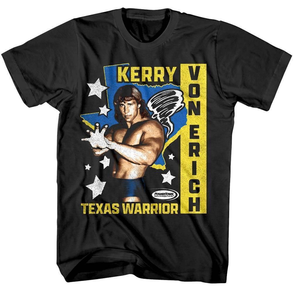 Powertown Kerry Von Erich Texas Warrior Men T Shirt S