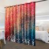 2pcs/set Abstract Crystal Color Art Digital Printed Curtain Grommet Top Living Room Curtain Blocking Curtain Translucent Curtain