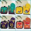 Baking Anti-Hot Oven Gloves Pad Kitchen Mat Heat Resistant Pot Holder Ramadan Mubarak Decorations Easy to Use