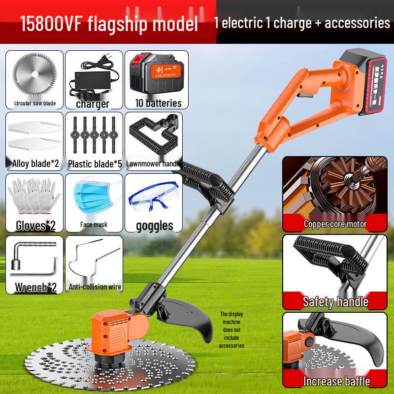 Chuangyi Multifunktionaler Lithium-Akku-Rasenmäher und Motorsense