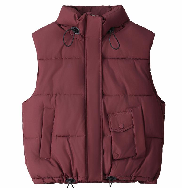 Warm Women's Winter Coat Fashion Stand Collar Loose Autumn Thick Sleeveless Parka Female Short Outerwear