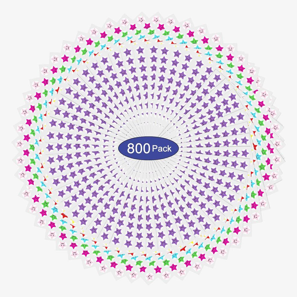 Yoklili 80 Confetti Incentive Chart for Classroom Home with 800 Star Stickers