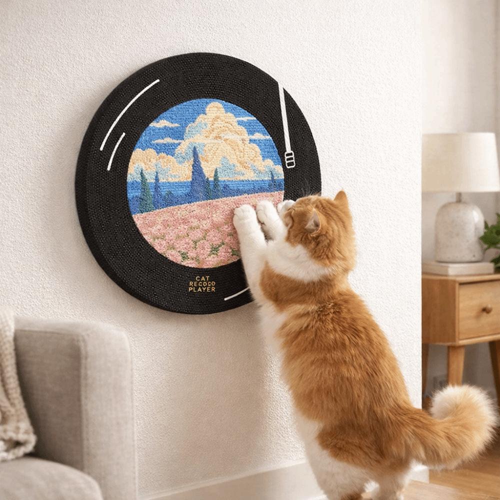 360-Degree Rotation Self-adhesive Cat Scratching Pad Scratch Resistant Cat Scratch Mat  Indoor