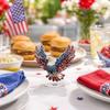 Eagle Tabletop Ornament, 360° Spinning Patriotic Acrylic Display with American Flag & Stars, High-Definition July 4th Independence Day Decor for