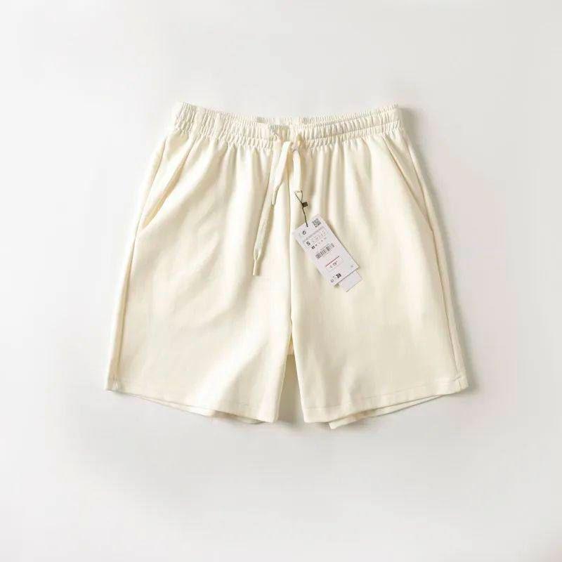 Za2025 Spring New Men s Clothing Multi-Color Double-Sided Fabric Texture American Casual Shorts 0761451 Light Beige S