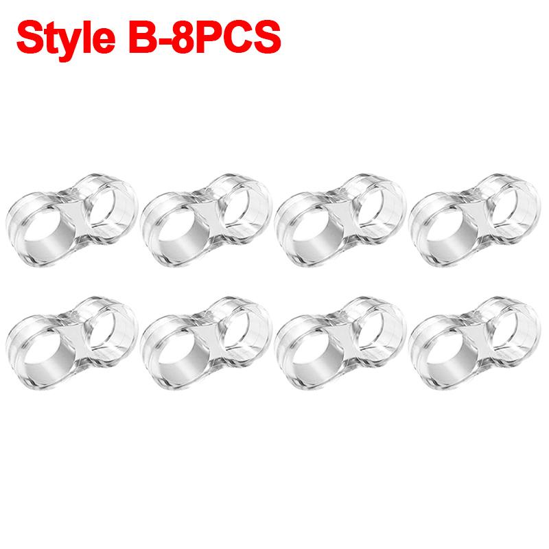8/1pcs Transparent Door Stop PVC Door Handle Bumper Anti-Collision Wall Furniture Protected Pads Buffer for Home Kitchen Bedroom