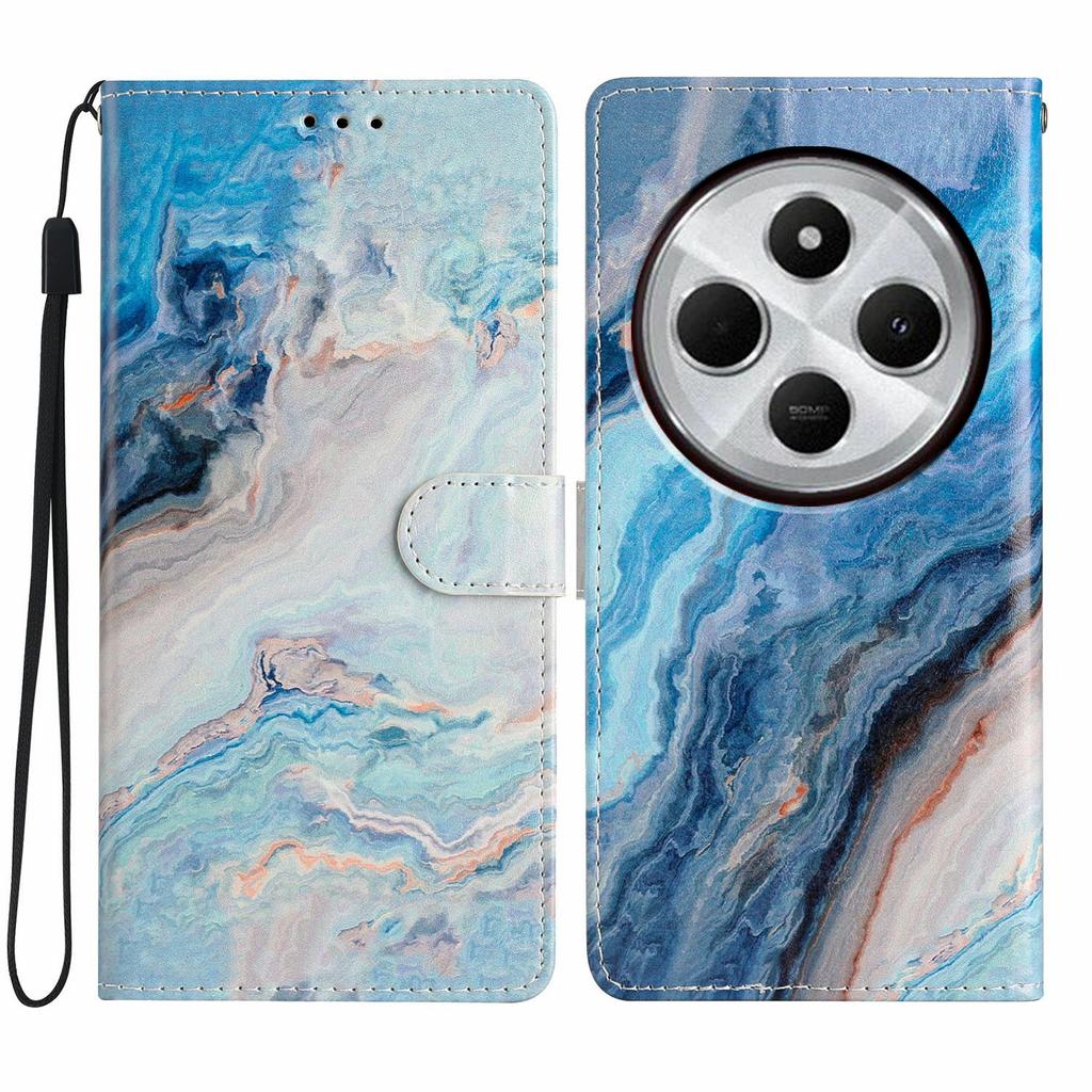 For Xiaomi Poco C75 4G/Redmi 14R 5G/14C 4G Wallet Case PU Leather Pattern Printing Stand Phone Cover with Strap