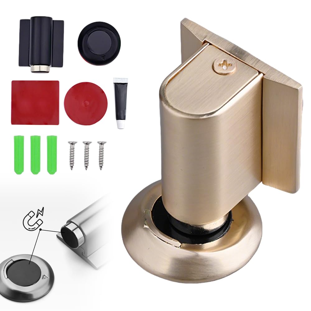 2026 New Magnetic Door Stopper - Heavy Duty No Drill Invisible Door Wedge for Bottom of Door, Keep Doors Open