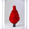 Halloween new children's Little Red Riding Hood drama costume cape red and black pattern dress