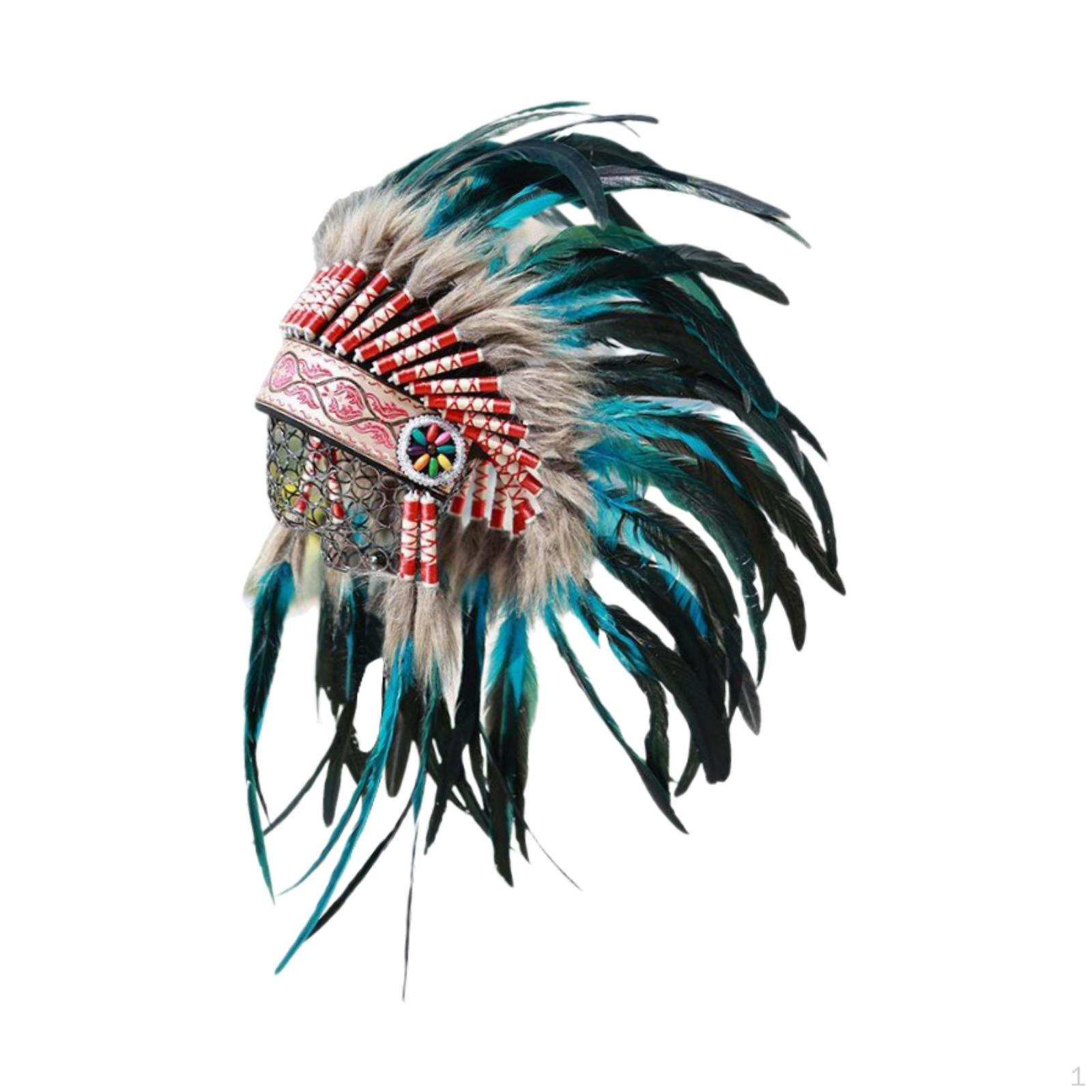 

Feather Headdress Adults Indian for Dance Carnival Role Playing Party
