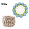Handwoven Tea Cup Coasters Crochet Flower Bouquet Coaster, Handmade Knit Rose Mug Mat Transforms Into Bouquet, 2-in-1 Practical Gift for Lovers Drink