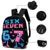 3PCS Numbered 6&7 Pattern Backpack Set | The Perfect Choice for School & Travel