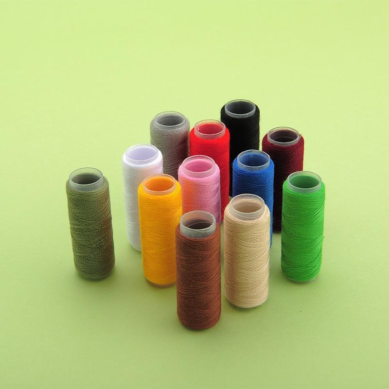 12 farger 402 sytrådsett Fast farge polyester håndverkstråd