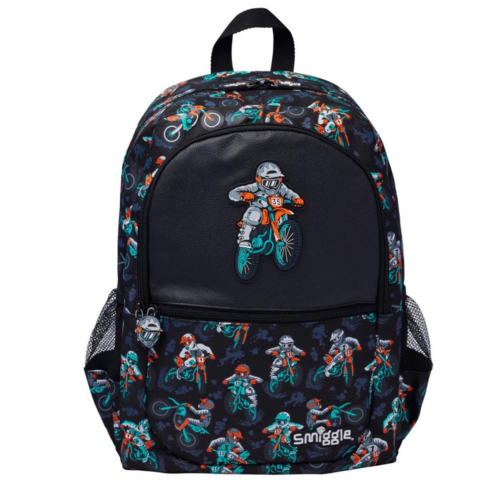 Smiggle Blue Double Shoulder School Bag for Grades 1-6 - Large, Decompression, Multifunctional Backpack