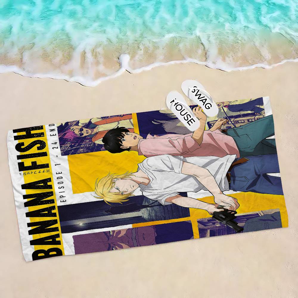 Anime Banana Fish Große Mikrofaser Strandtücher Schnelltrocknendes Handtuch Sandstrandtücher Poolhandtuch Für Reise Schwimmbad Yoga