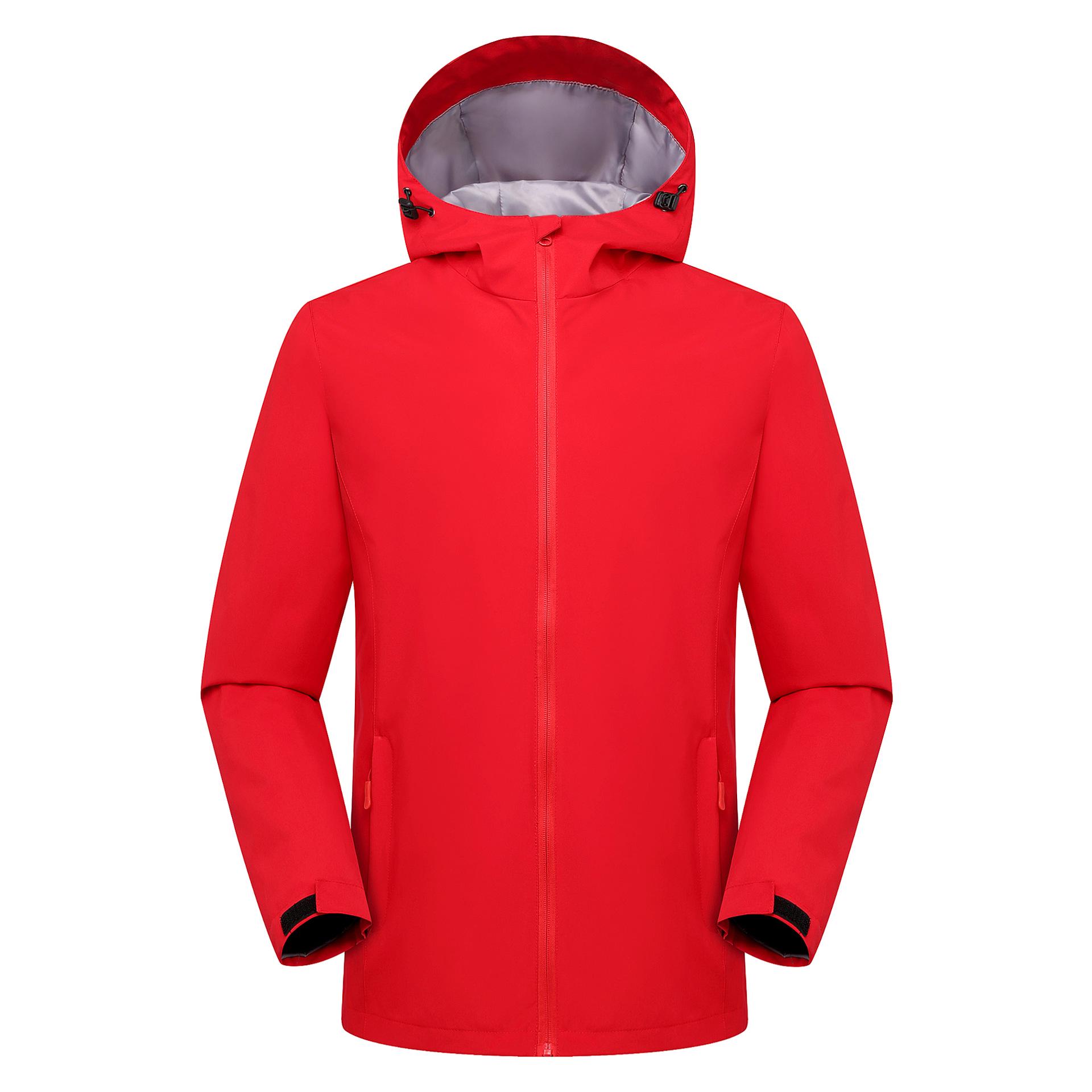 

Весенне-осенняя унисекс ветровка с капюшоном - Настраиваемый логотип для активного отдыха, велоспорта, повседневной носки M красный