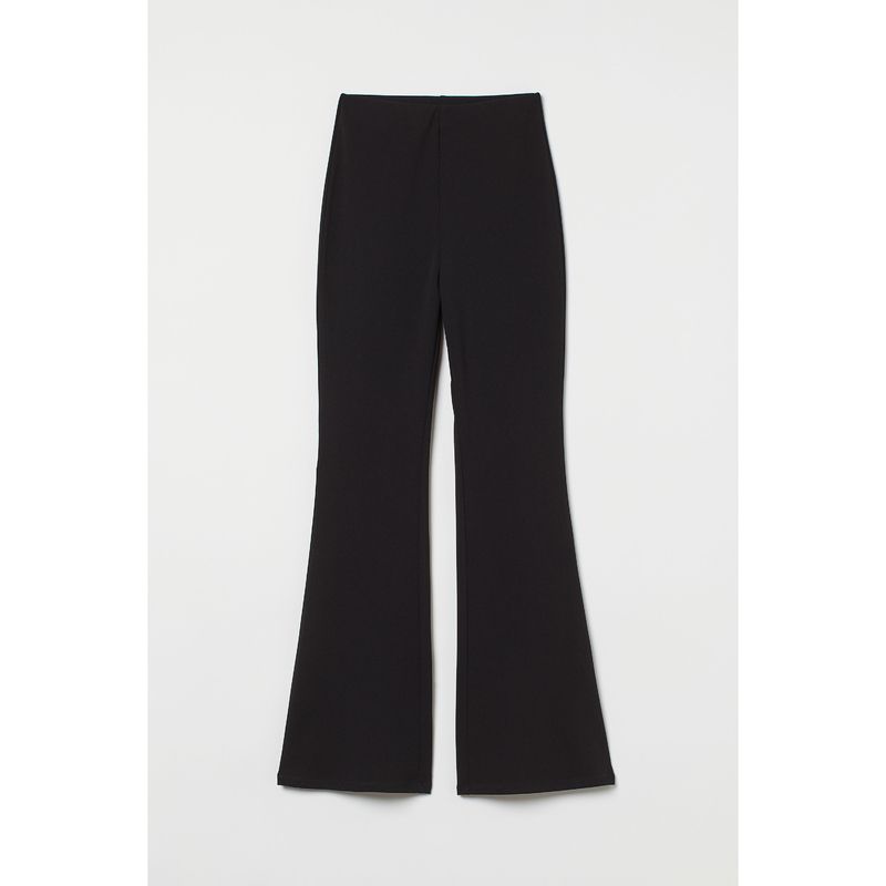 

Женские брюки HM Осенние для поездок на работу Облегающие с высокой талией Эластичные расклешенные леггинсы Повседневные модные брюки 1035873 Black 155/64