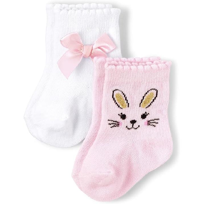 The Children s Place unisex-baby And Newborn Easter Bunny Midi Socks 0-6 Years