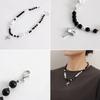 2023 Trend Crossed Star Necklace for Women Vintage Beaded Chain Alloy Necklace Pendants Fashion Aesthetic Y2k Jewelry