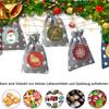24 Stück Digitaler Weihnachts-Kordelzug-Beutel Adventskalender Countdown