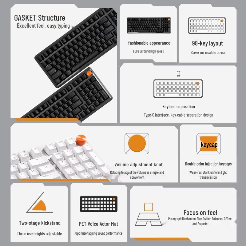 Lenovo MK9 Gasket Wired Mechanical Keyboard