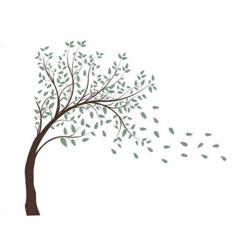 Tree Wall Decals Self Adhesive Removable PVC Wall Art Decor for Living Room Bedroom Sofa TV Background Classroom Home Decoration