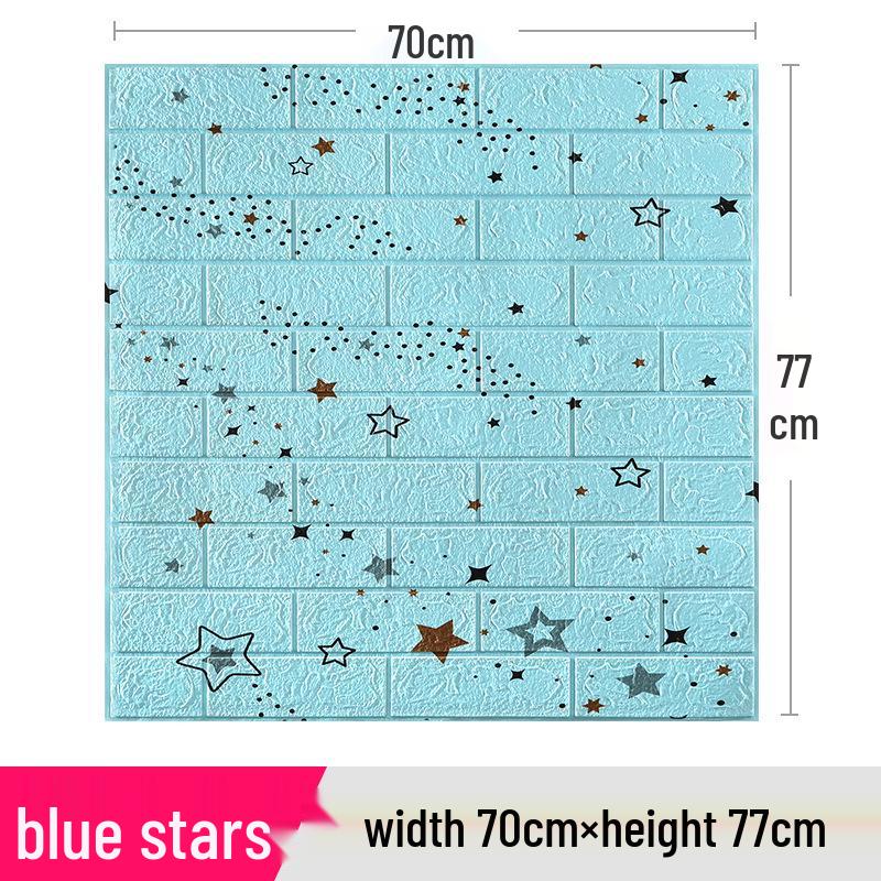 3D Schaumstoff Selbstklebende Wandaufkleber: Wasserdicht, Antikollision, Weiche Tapete zur Schlafzimmerdekoration