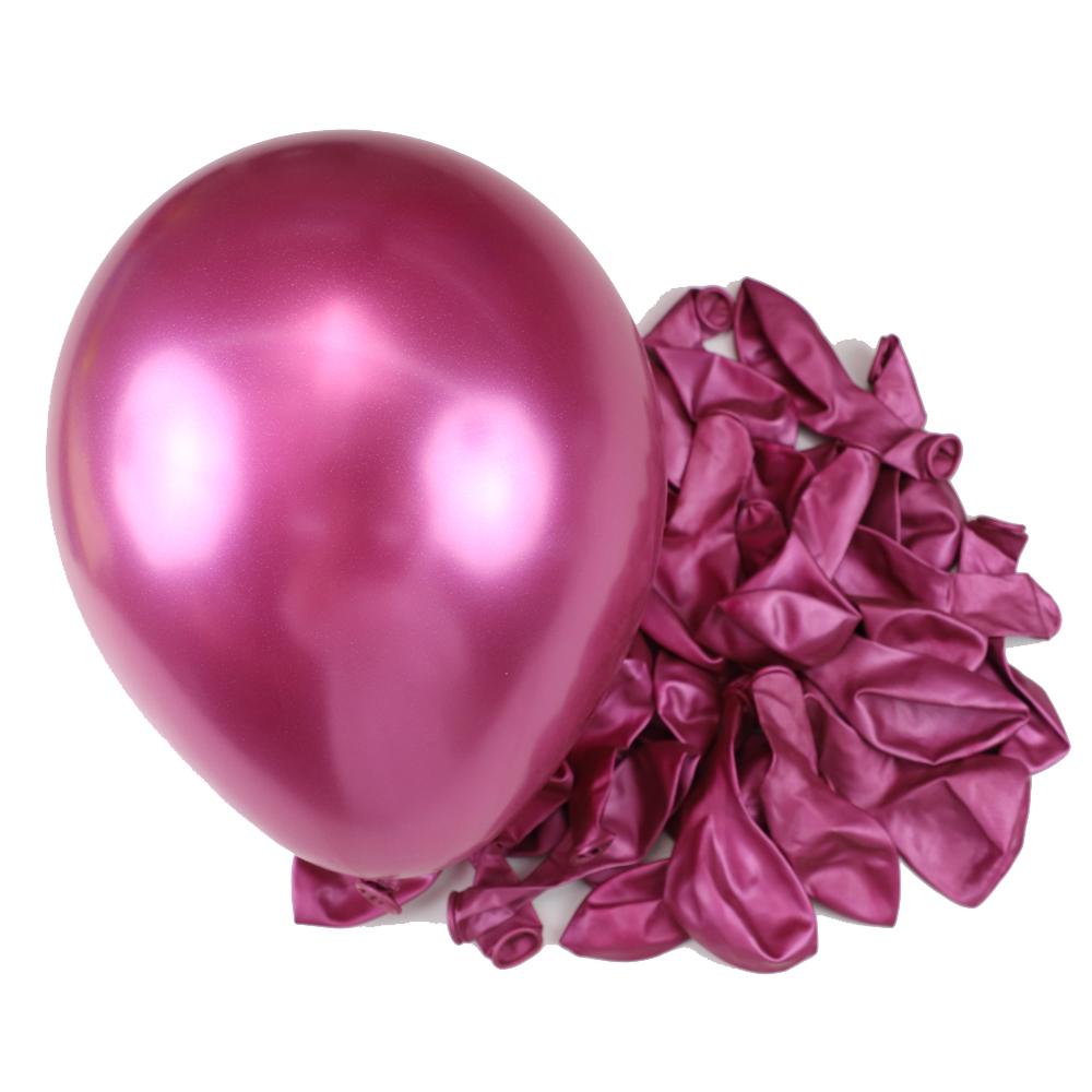 Ballons d'Anniversaire Métalliques 12 Pouces 10/20/30/50 Pcs Ballons en Latex Métal Chrome pour Anniversaire Mariage Baby Shower Décoration Globos Hélium