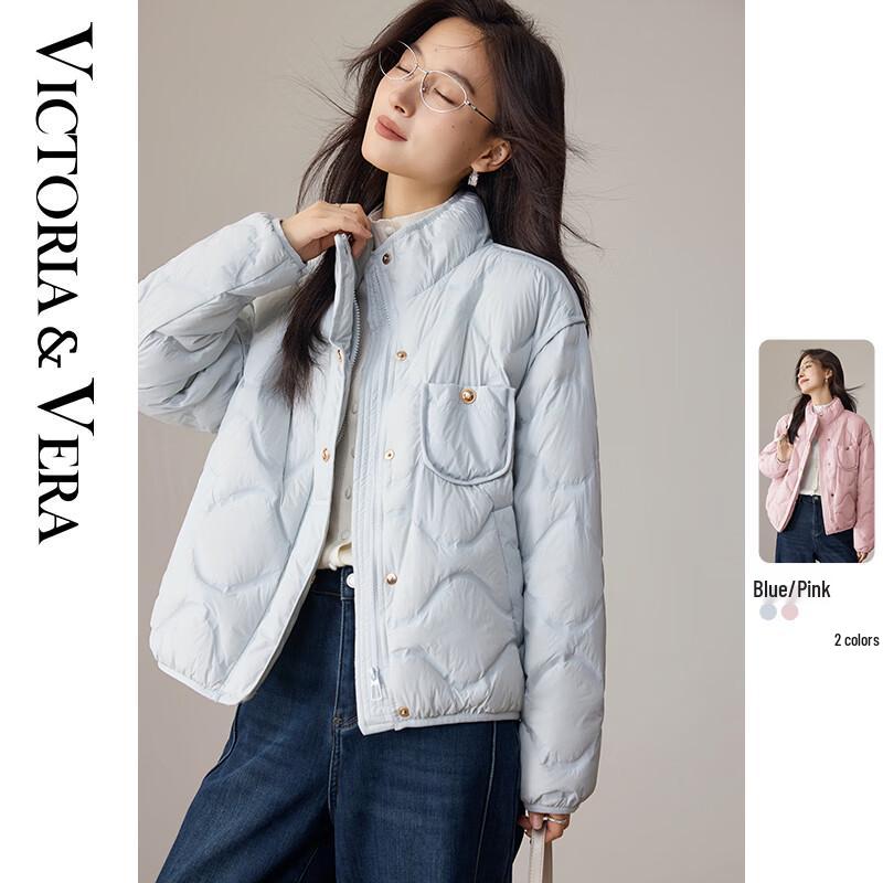 

VICTORIA&VERA Women s Stand-Collar Short Down Jacket V9018R05 S
