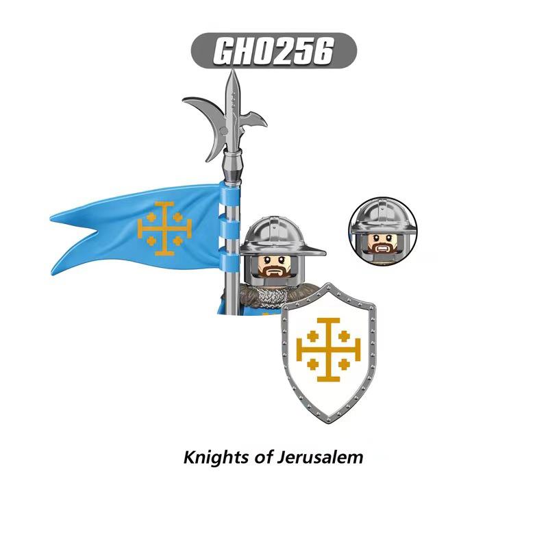 Mittelalterliche Ritter Serie Figuren Bausteine Krieger Soldaten Wachen Löwenherz Krankenhaus Deutscher Ritter Schlacht Hirte Kindergeschenk