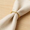 10Pcs Stainless Steel Round Napkin Ring Minimalist Style Napkin Buckle  For Table Settings