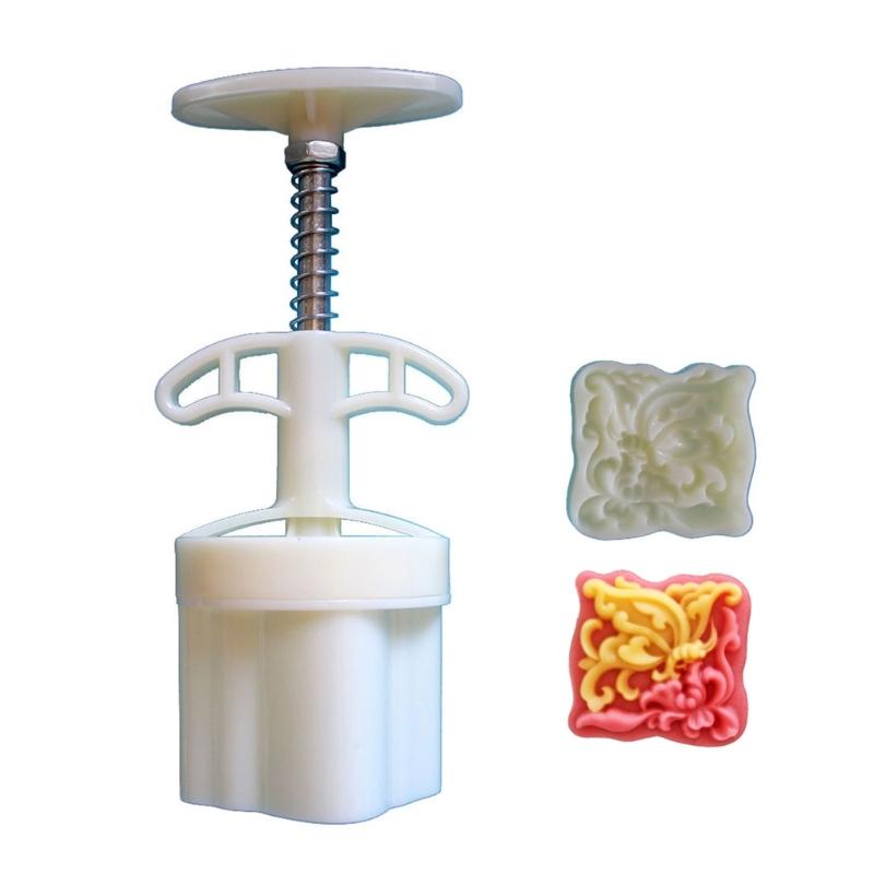 Butterfly Flower Pastries Molds Hand Pressed Mooncakes Maker Bean Pastes Cake Mould Dessert Bakewares for Cooking Lover