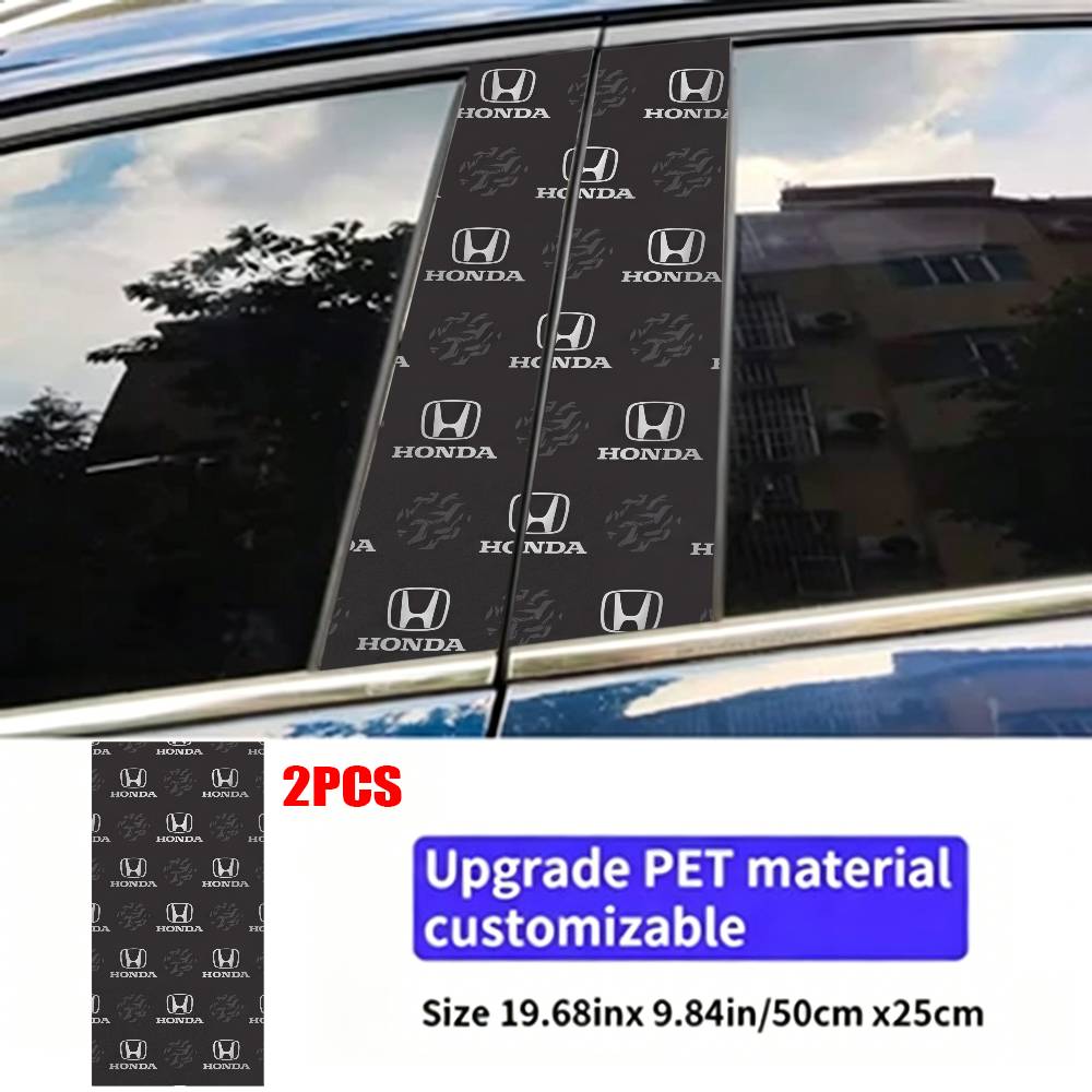 FOR HONDA Car Sticker Auto B-pillar Center Column Decor Cover Scratches Waterproof Sunscreen Vinyl Decals Accessories XL0
