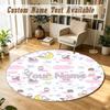 Round Rug Custom NameMiffy Pattern Non Slip Carpet Home Floor Decor