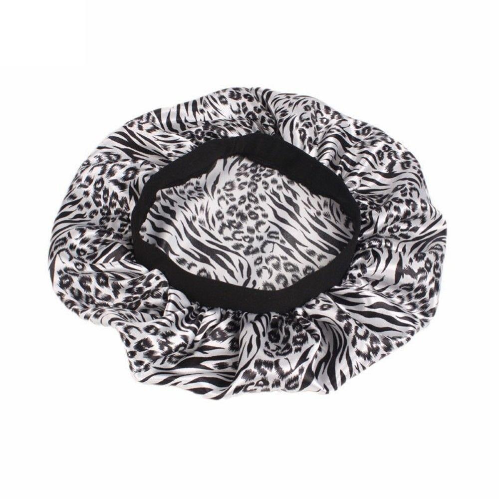 Elastic Wide Band Satin Sleep Bonnet Hair Loss Cover Bath Hair Cap Night Cap  Hair Wrap Accessories